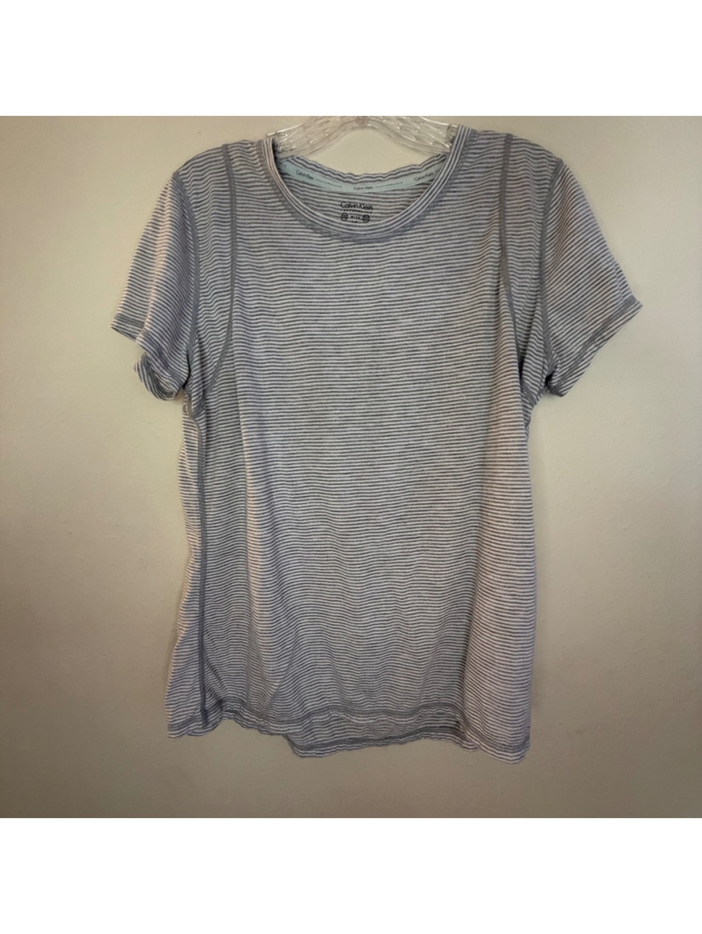 Calvin Klein Performance Lightweight Striped T-Shirt Lg / Athleisure / Stripes